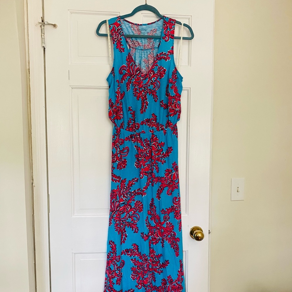Lilly Pulitzer racer back maxi sz medium